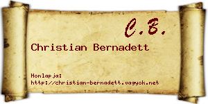 Christian Bernadett névjegykártya